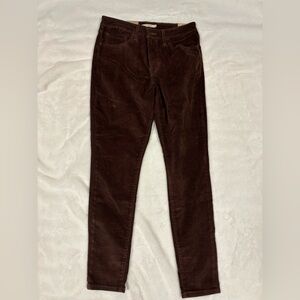 Levi's Brown High Rise Corduroy Pants